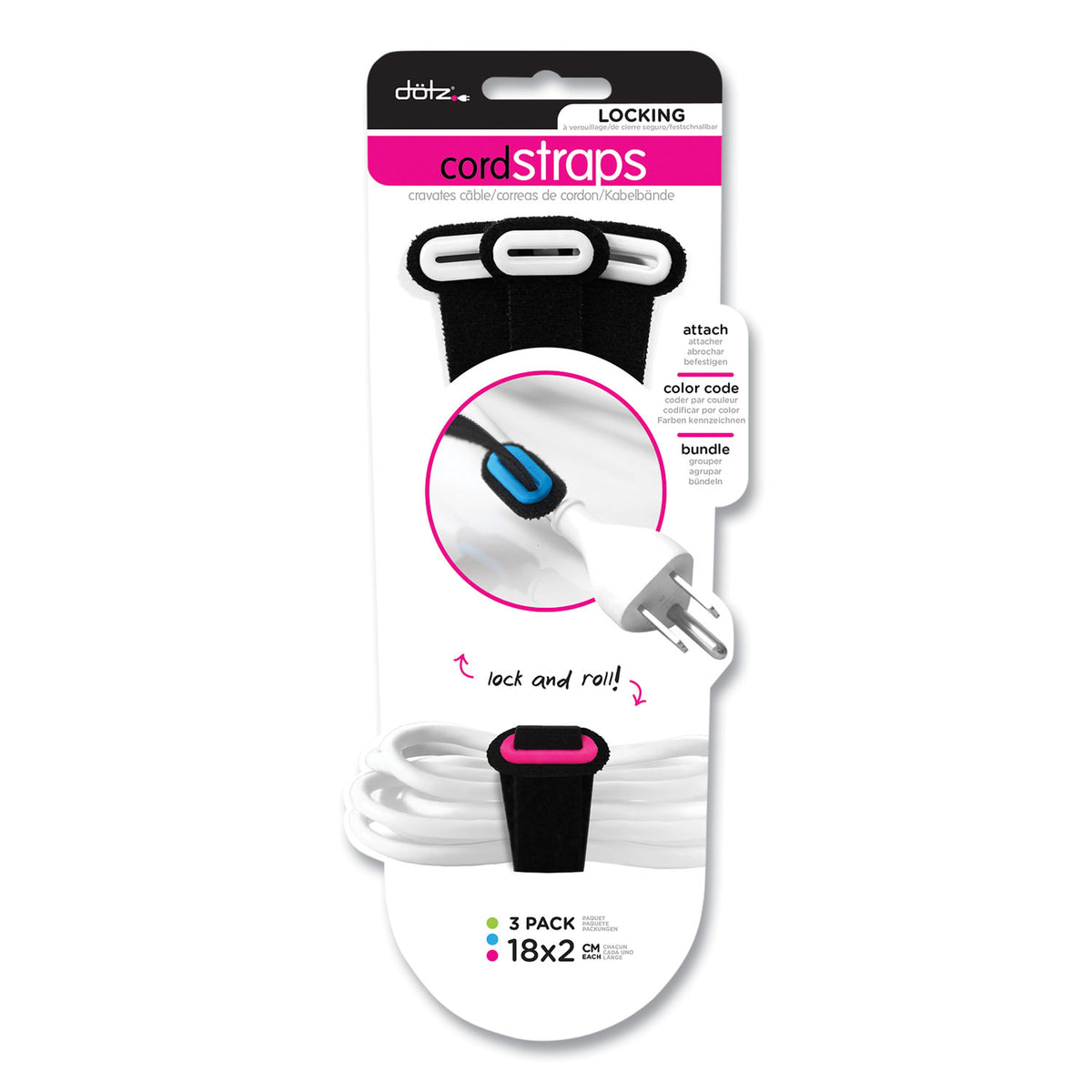 Dotz Locking Cord Strap, Black (LEE22201)