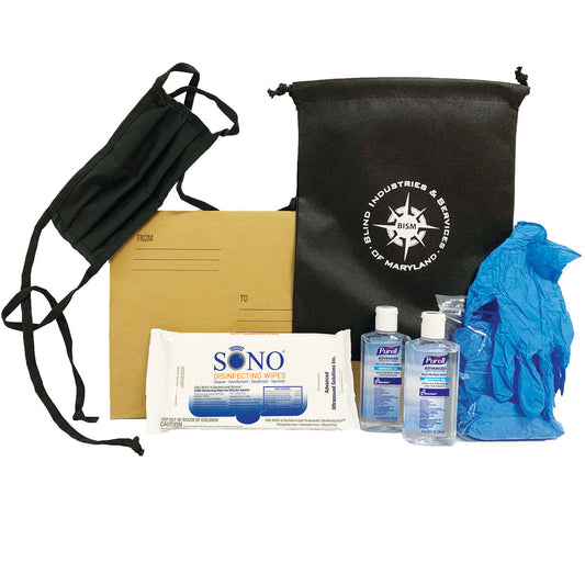 AbilityOne 8530017028831, SKILCRAFT Employee Workstation Sanitizing Kit, 1 Person, 15 Pieces, Kraft Envelope