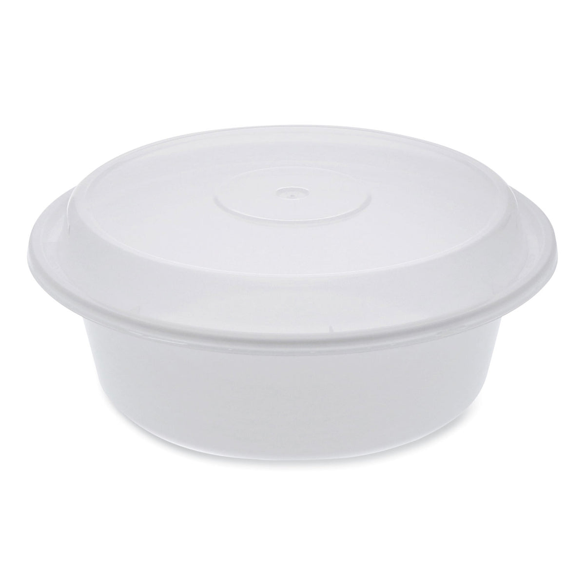 Pactiv Evergreen Newspring VERSAtainer Microwavable Containers, Round, 32 oz, 7 x 7 x 2.75, White/Clear, Plastic, 150/Carton (PCTNC729)