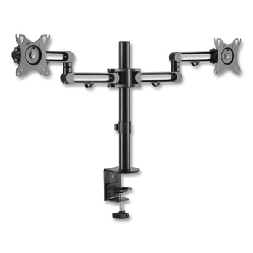 Tripp Lite Dual Display TV/Monitor Mount w/Flex-Arm/Desktop Clmp, 27",360 Rot, -30/+30 Tilt,BK,Support 17.6lb, Ships in 7-10 Bus Days (DDR1327SDFC1)