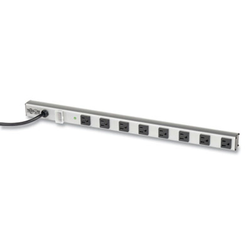 Tripp Lite Eight-Outlet Power Strip with Surge Protection, 8 AC Outlets, 6 ft Cord, 1,050 J, Gray, Ships in 7-10 Business Days (SS240806)