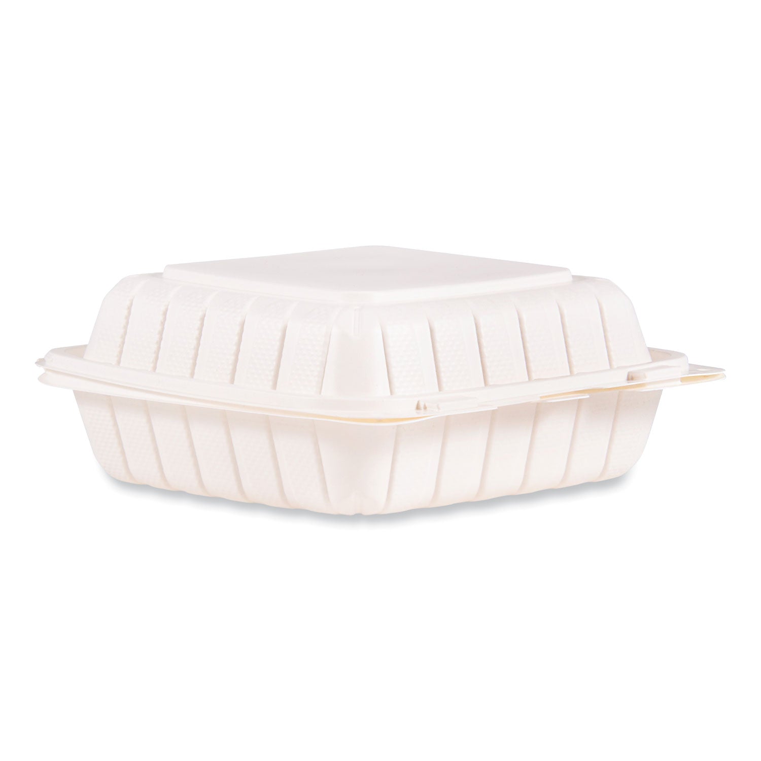 Dart Hinged Lid Containers, Single Compartment, 8.25 x 8 x 3, White, Plastic, 150/Carton (DCC85MFPPHT1R)