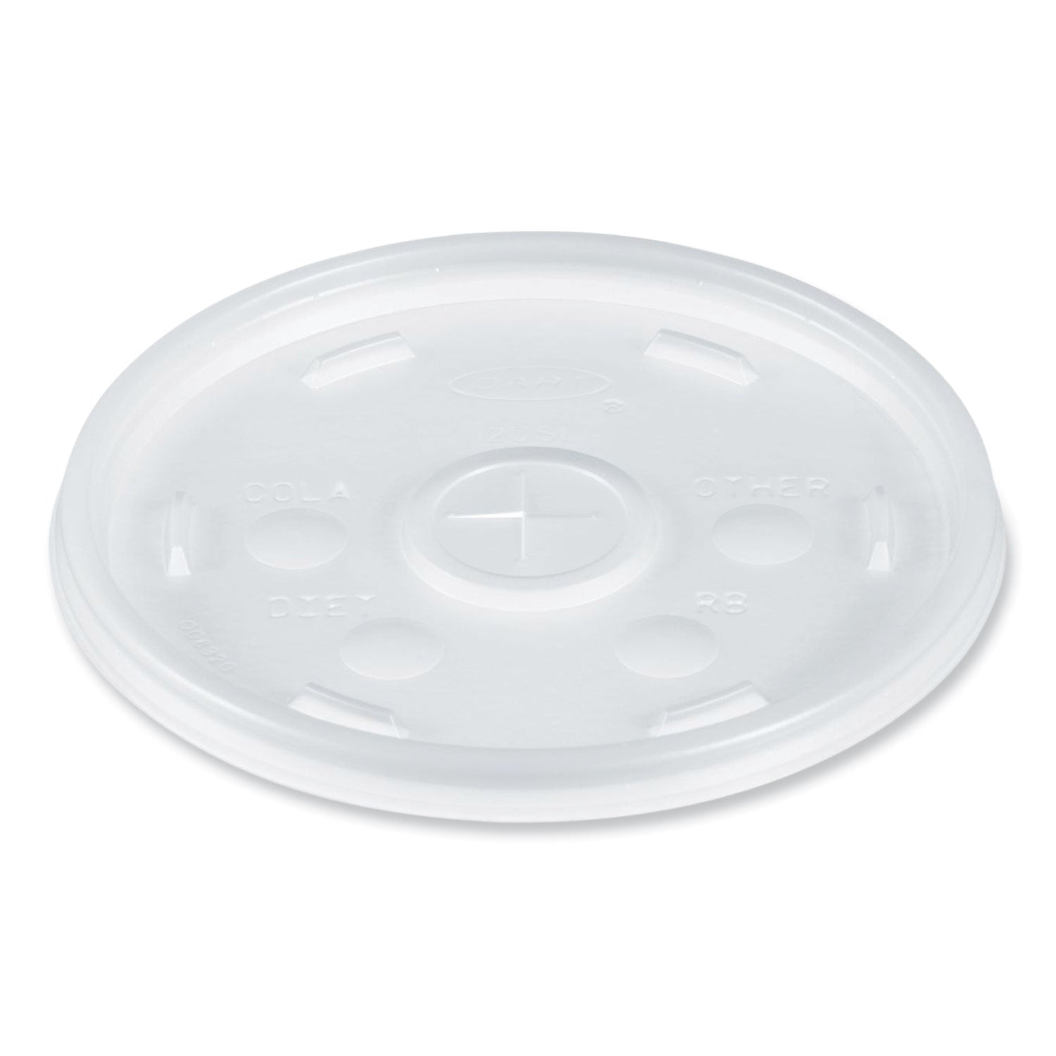 Dart Cold Cup Lids, Fits 8 to 32 oz Cups/Containers, Translucent, 100/Sleeve, 10 Sleeves/Carton (DCC20SL)