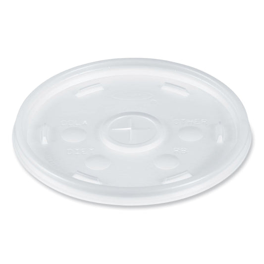Dart Cold Cup Lids, Fits 8 to 32 oz Cups/Containers, Translucent, 100/Sleeve, 10 Sleeves/Carton (DCC20SL)