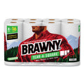Brawny Tear-A-Square Perforated Kitchen Roll Towels, Double Roll, 2-Ply, 11" x 11", White, 120 Sheets/Roll, 8 Rolls/Pack (GPC443665)