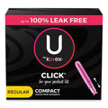U by U by U by Kotex Click Compact Tampons, Super, 32/Pack (51583)