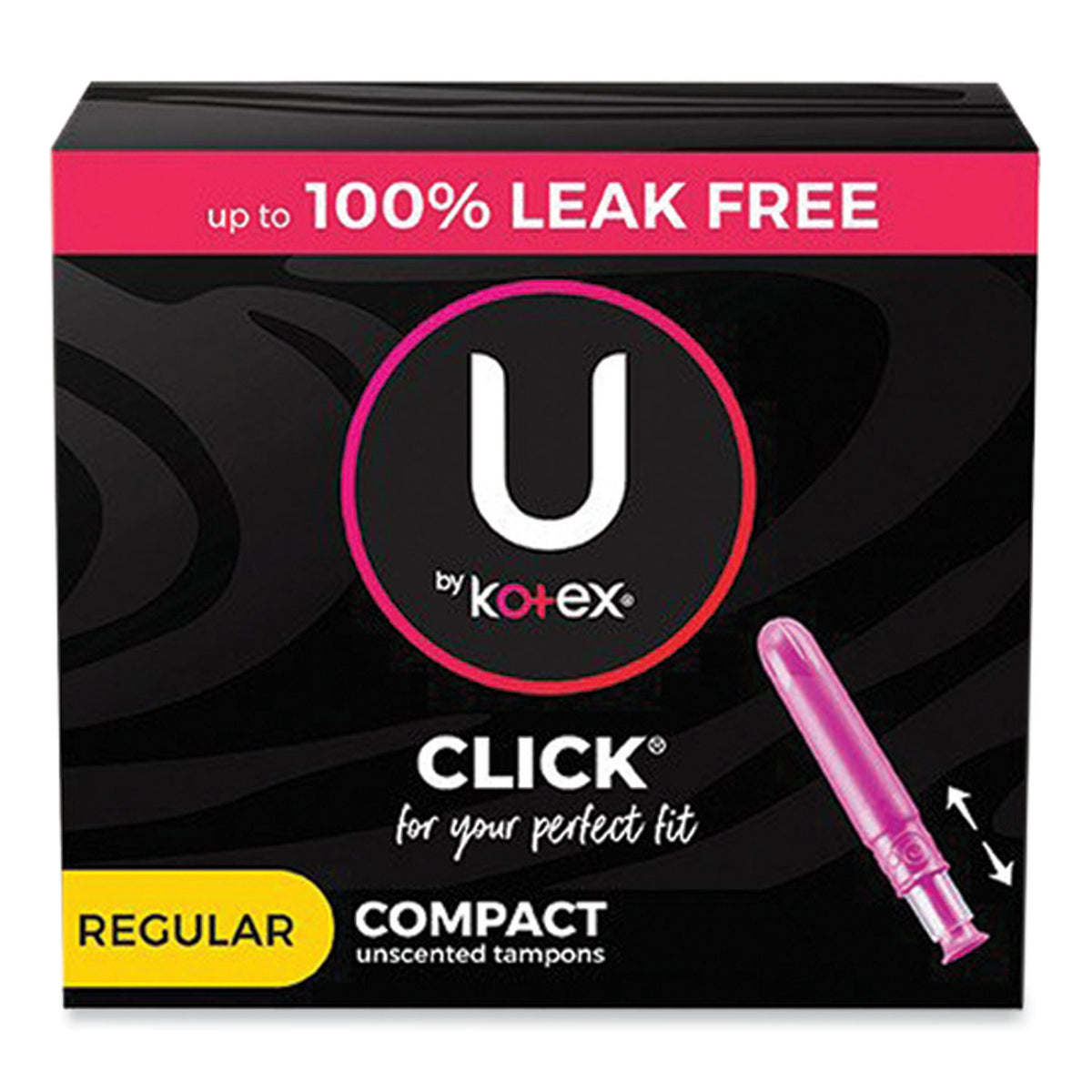 U by U by U by Kotex Click Compact Tampons, Super, 32/Pack (51583)