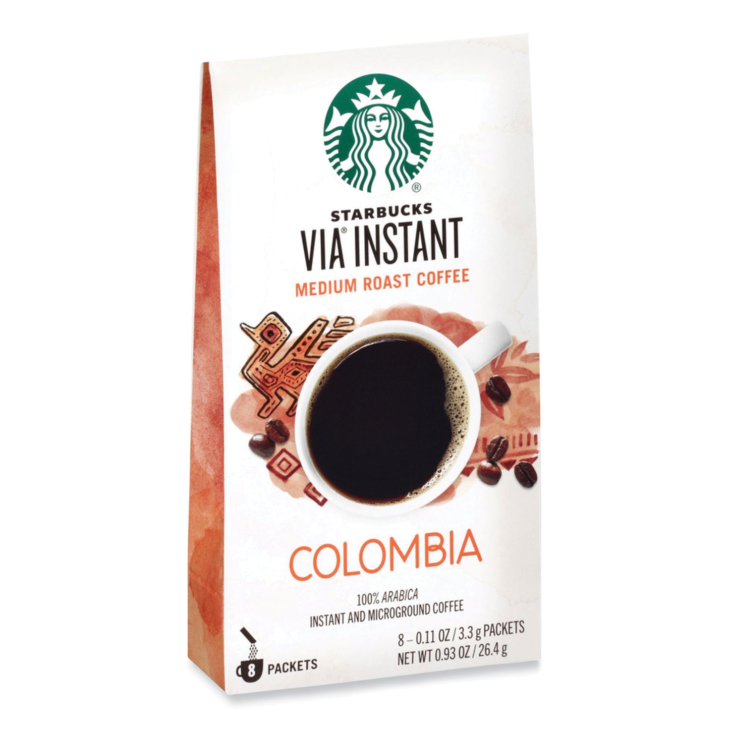 Starbucks VIA Ready Brew Coffee, Colombia, 1.4 oz Packet, 8/Pack (SBK12407839)