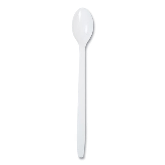 AmerCareRoyal Polypropylene Cutlery, Soda Spoon, 7.87", White, 1,000/Carton (RPPP2303W)