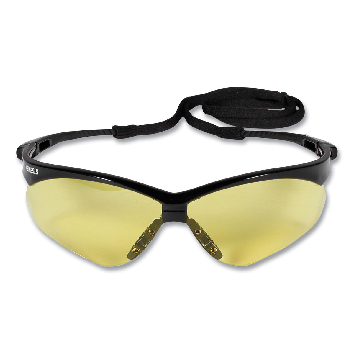 KleenGuard Nemesis Safety Glasses, Black Frame, Amber Lens (KCC25659)