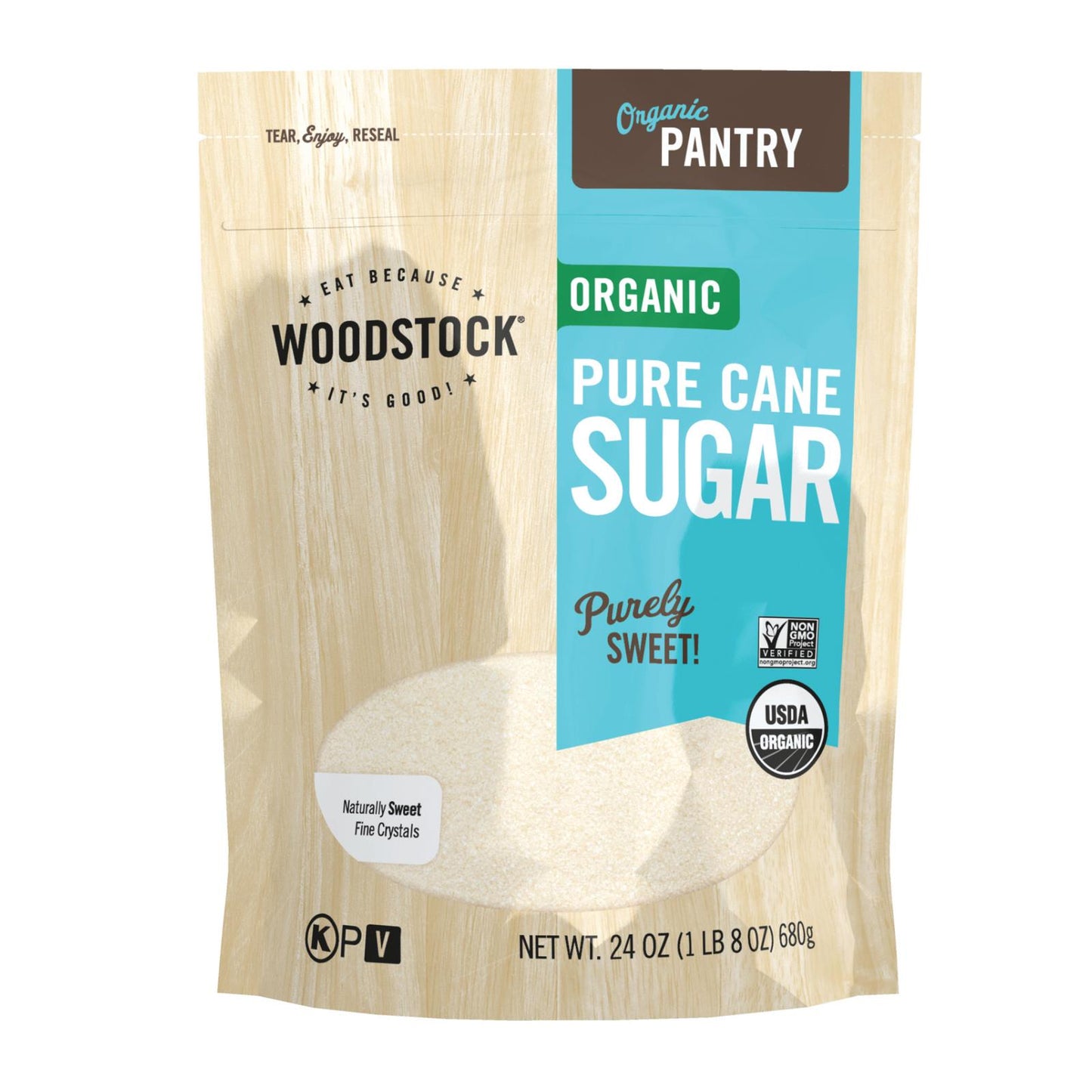 Woodstock Organic Pure Cane Sugar - Case Of 12 - 24 Oz