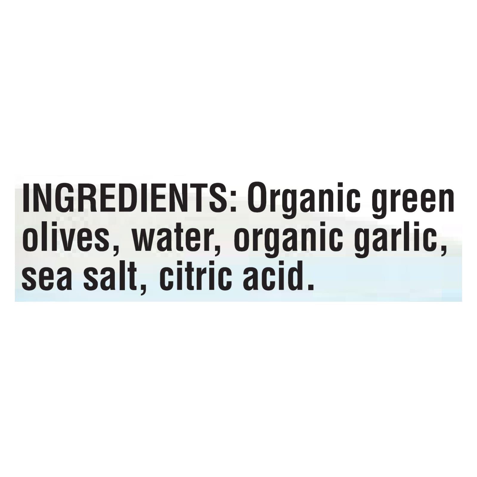 Mediterranean Organic Organic Stuffed Green Olives Garlic - Case Of 12 - 8.5 Oz