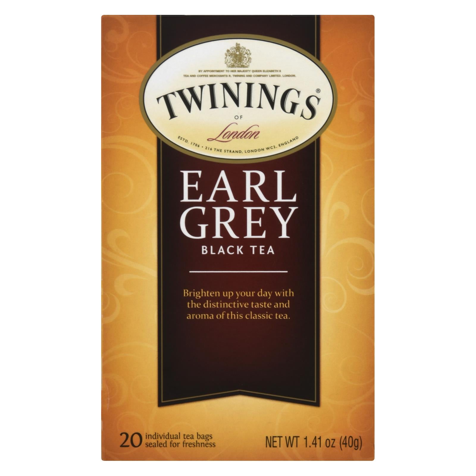 Twinings Tea Earl Grey Tea - Black Tea - Case Of 6 - 20 Bags