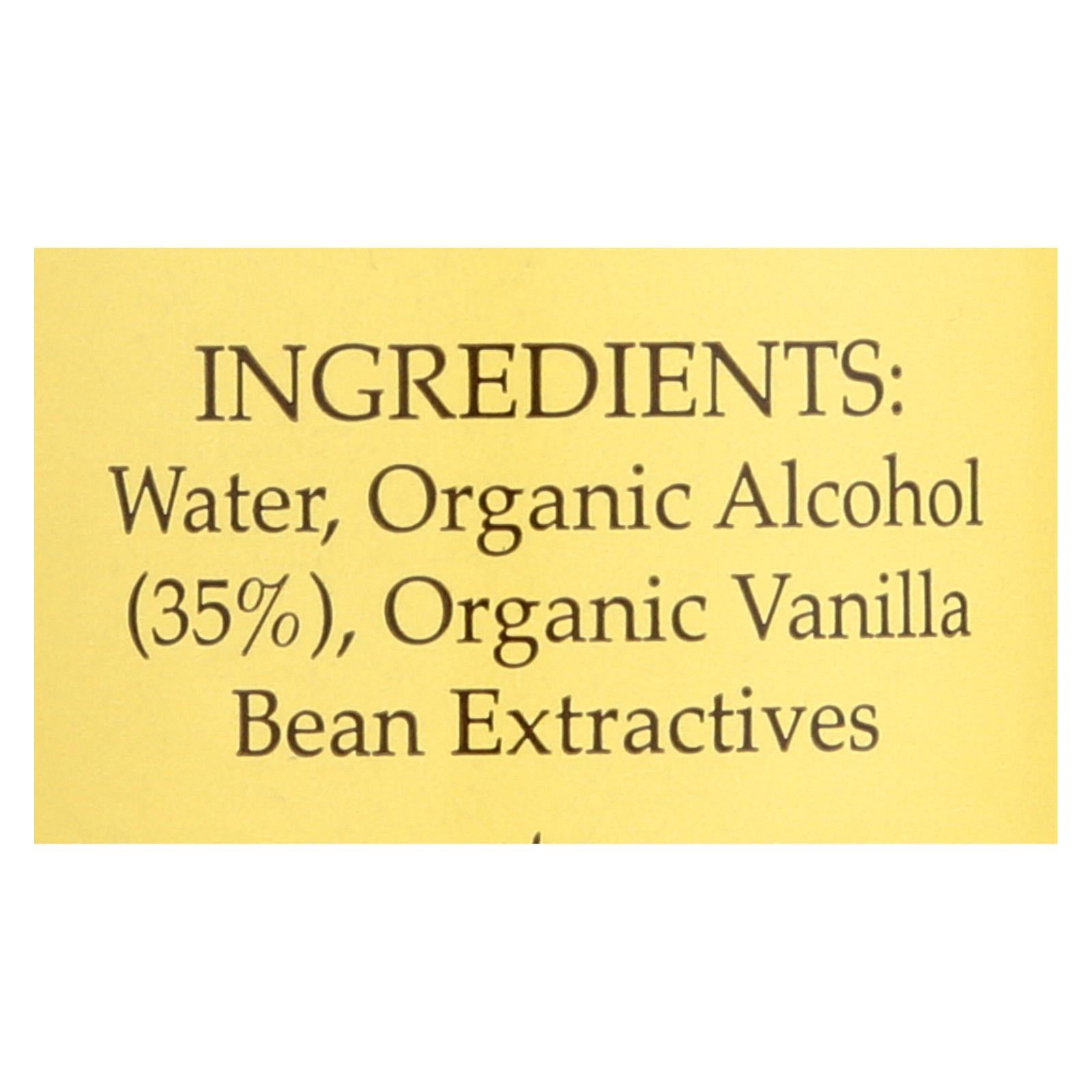 Flavorganics Extract - Organic - Vanilla - 2 Oz - Case Of 12