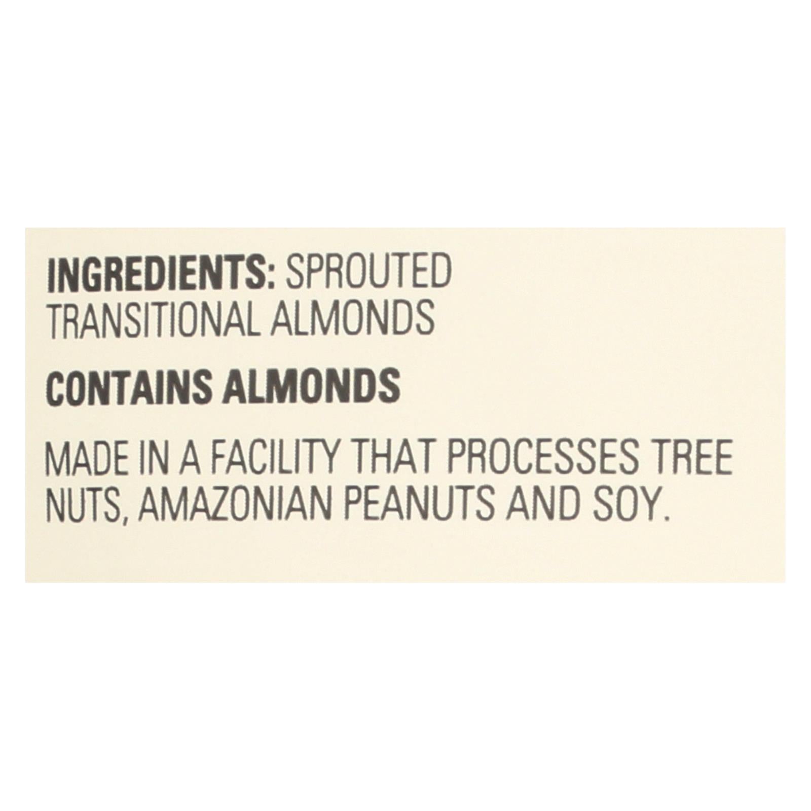 Living Intentions Almonds - Sprouted - Unsalted - 16 Oz - Case Of 4