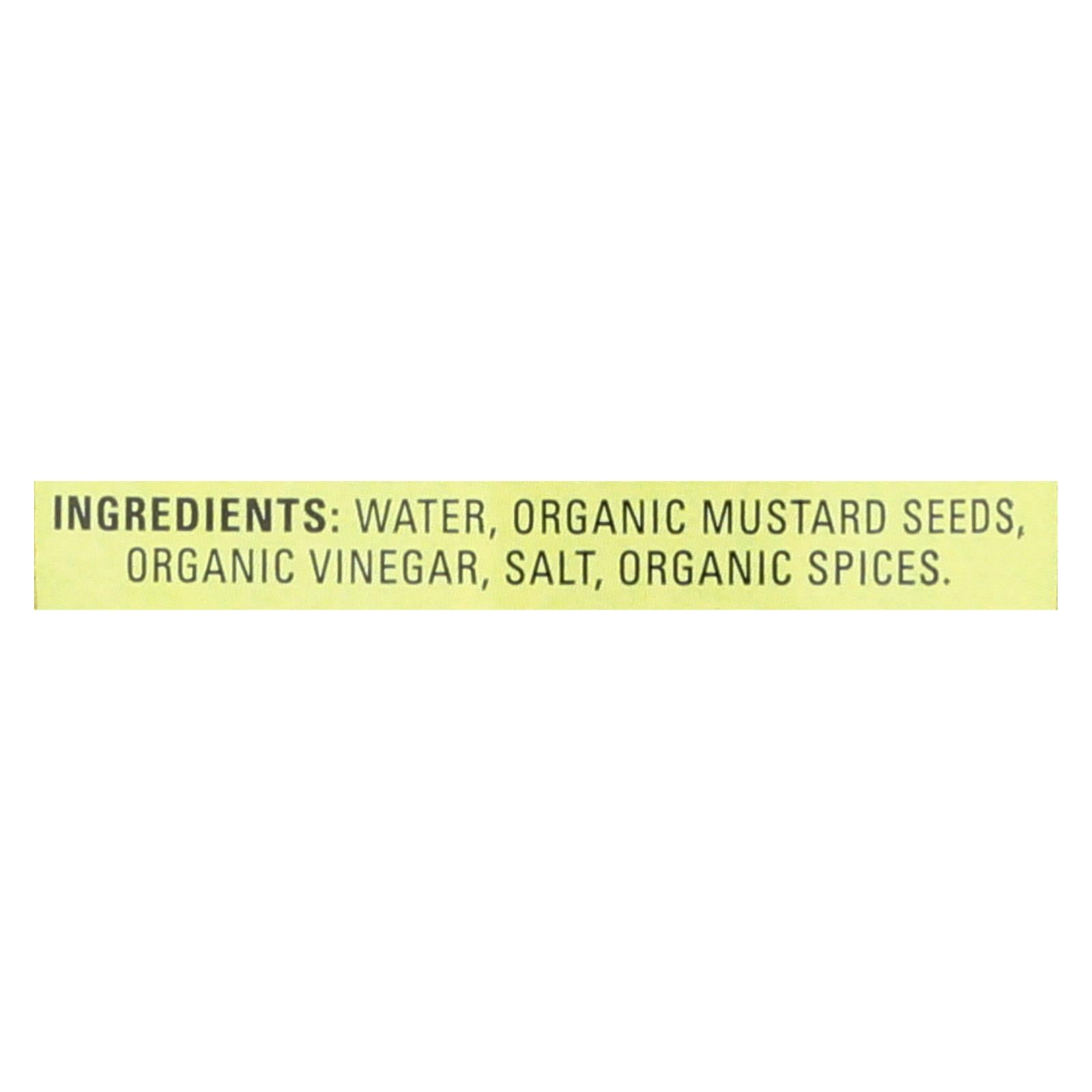 Organic Ville Organic Mustard - Stone Ground - Case Of 12 - 12 Oz.
