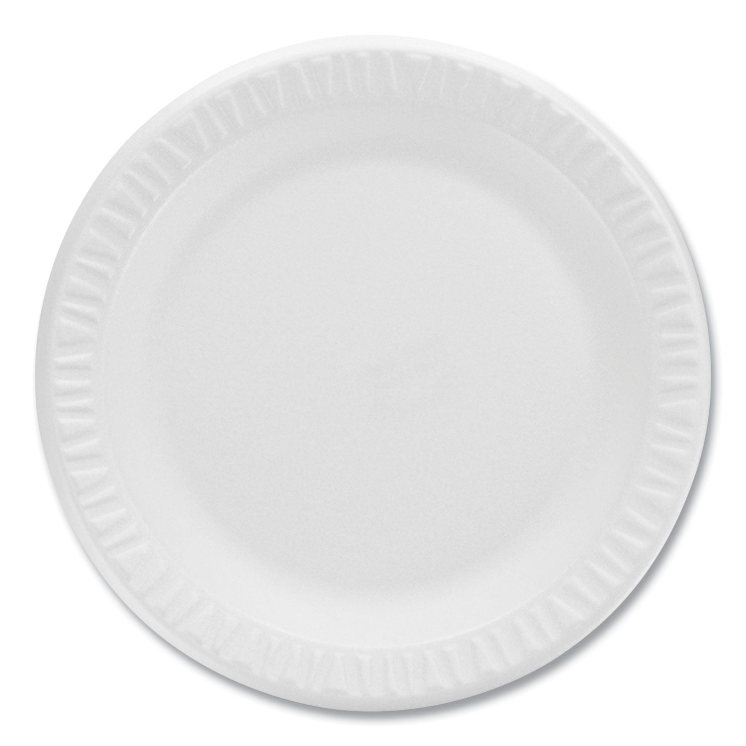 Dart Concorde Non-Laminated Foam Plates, 9" dia, White, 125/Pack (DCC9PWCRPK)