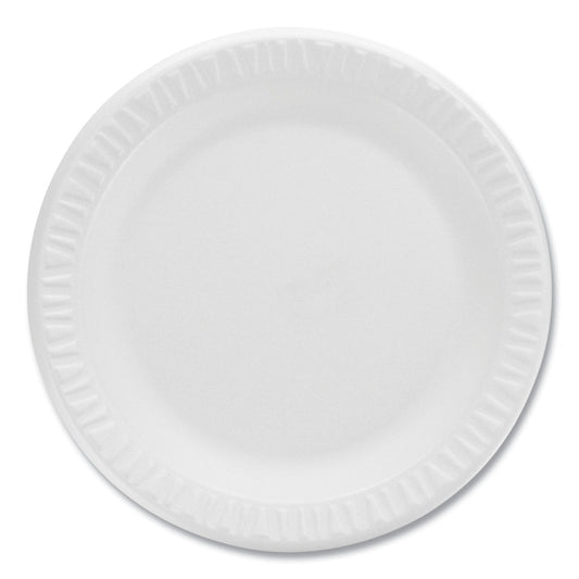 Dart Concorde Non-Laminated Foam Plates, 9" dia, White, 125/Pack (DCC9PWCRPK)