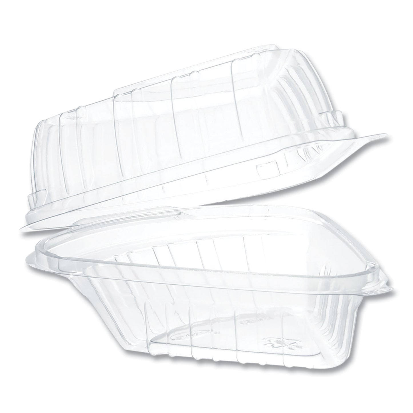 Dart Showtime Clear Hinged Containers, Pie Wedge, 6.67 oz, 6.1 x 5.6 x 3, Clear, Plastic, 125/Pack, 2 Packs/Carton (DCCC54HT1)