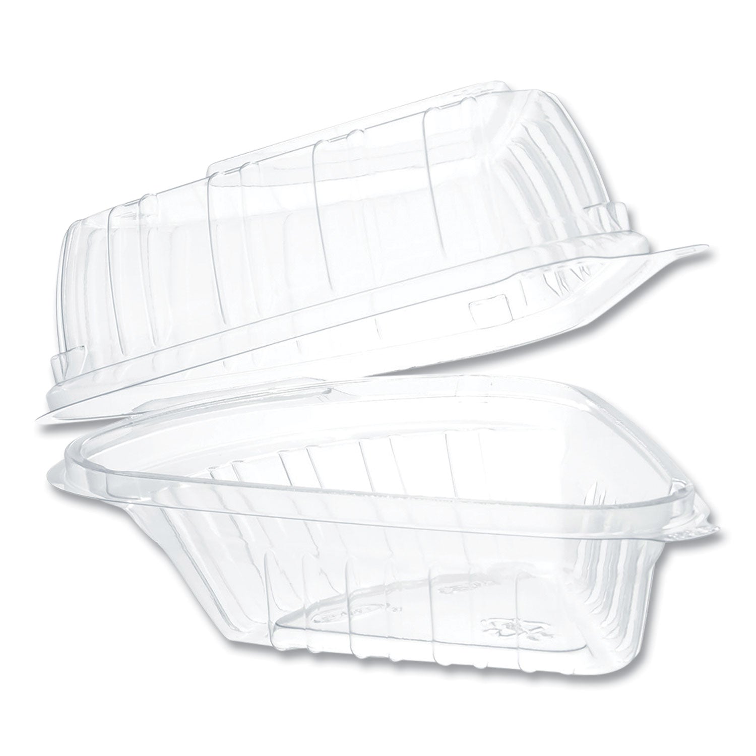 Dart Showtime Clear Hinged Containers, Pie Wedge, 6.67 oz, 6.1 x 5.6 x 3, Clear, Plastic, 125/Pack, 2 Packs/Carton (DCCC54HT1)