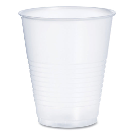 Dart High-Impact Polystyrene Squat Cold Cups, 12 oz, Translucent, 50 Cups/Sleeve, 20 Sleeves/Carton (DCCY12S)