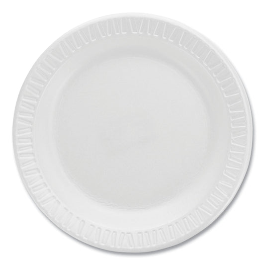 Dart Quiet Classic Laminated Foam Dinnerware Plates, 6" dia, White, 125/Pack, 8 Packs/Carton (DCC6PWQR)