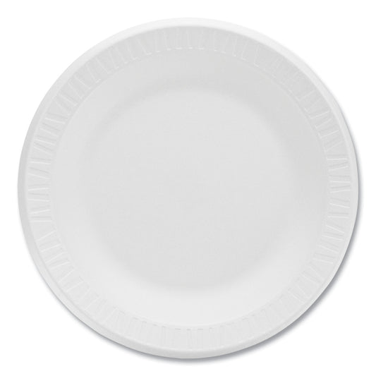 Dart Concorde Foam Plate, 10.25" dia, White, 125/Pack, 4 Packs/Carton (DCC10PWCR)