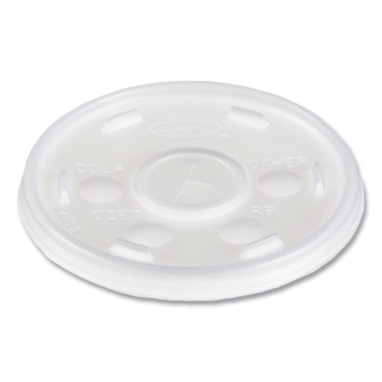 Dart Plastic Cold Cup Lids, Fits 10 oz Cups, Translucent, 100 Pack, 10 Packs/Carton (DCC10SL)