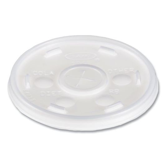 Dart Plastic Cold Cup Lids, Fits 10 oz Cups, Translucent, 100 Pack, 10 Packs/Carton (DCC10SL)