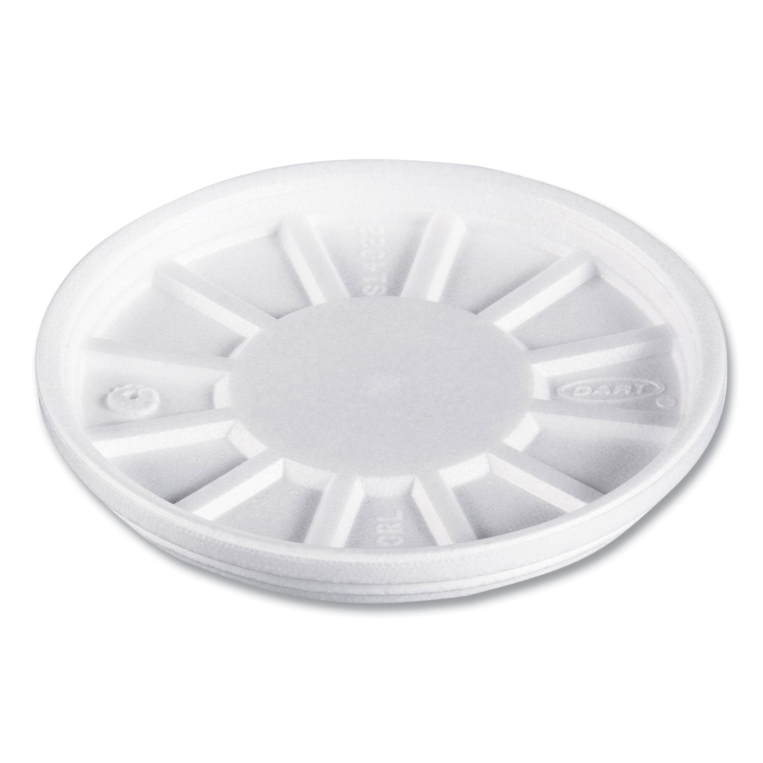 Dart Vented Foam Lids, Fits 6 oz to 32 oz Cups, White, 50 Pack, 10 Packs/Carton (DCC20RL)