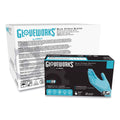 GloveWorks by AMMEX Industrial Nitrile Gloves, Powder-Free, 5 mil, Medium, Blue, 100/Box, 10 Boxes/Carton (AXCINPF44100)