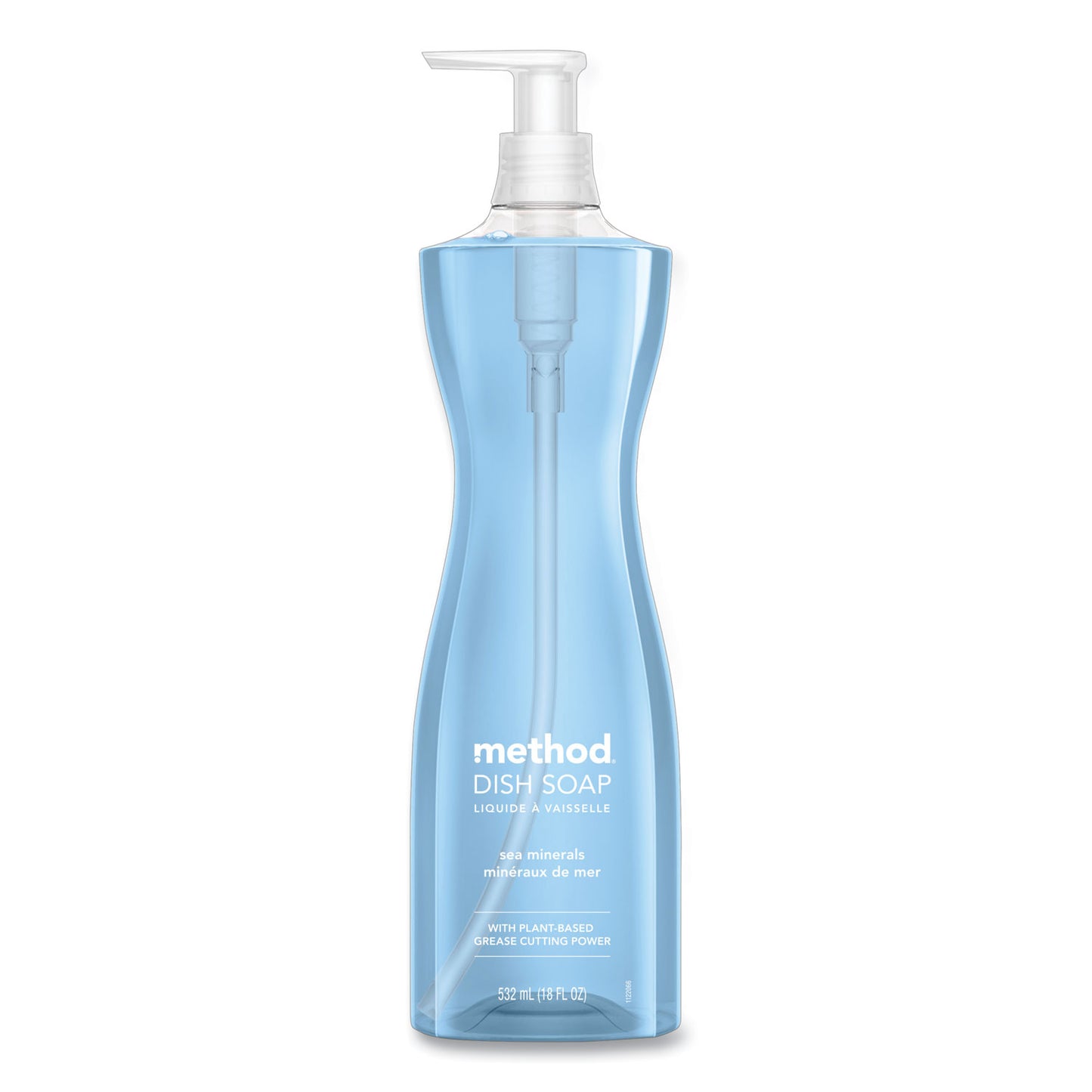 Method Dish Soap Pump, Hour-Glass Bottle Shape, Sea Minerals Scent, 18 oz Pump Bottle, 6/Carton (MTH318972)
