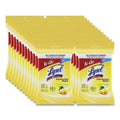 LYSOL Disinfecting Wipes Flatpacks, 1-Ply, 6.69 x 7.87, Lemon and Lime Blossom, White, 15 Wipes/Flat Pack, 24 Flat Packs/Carton (RAC99799CT)