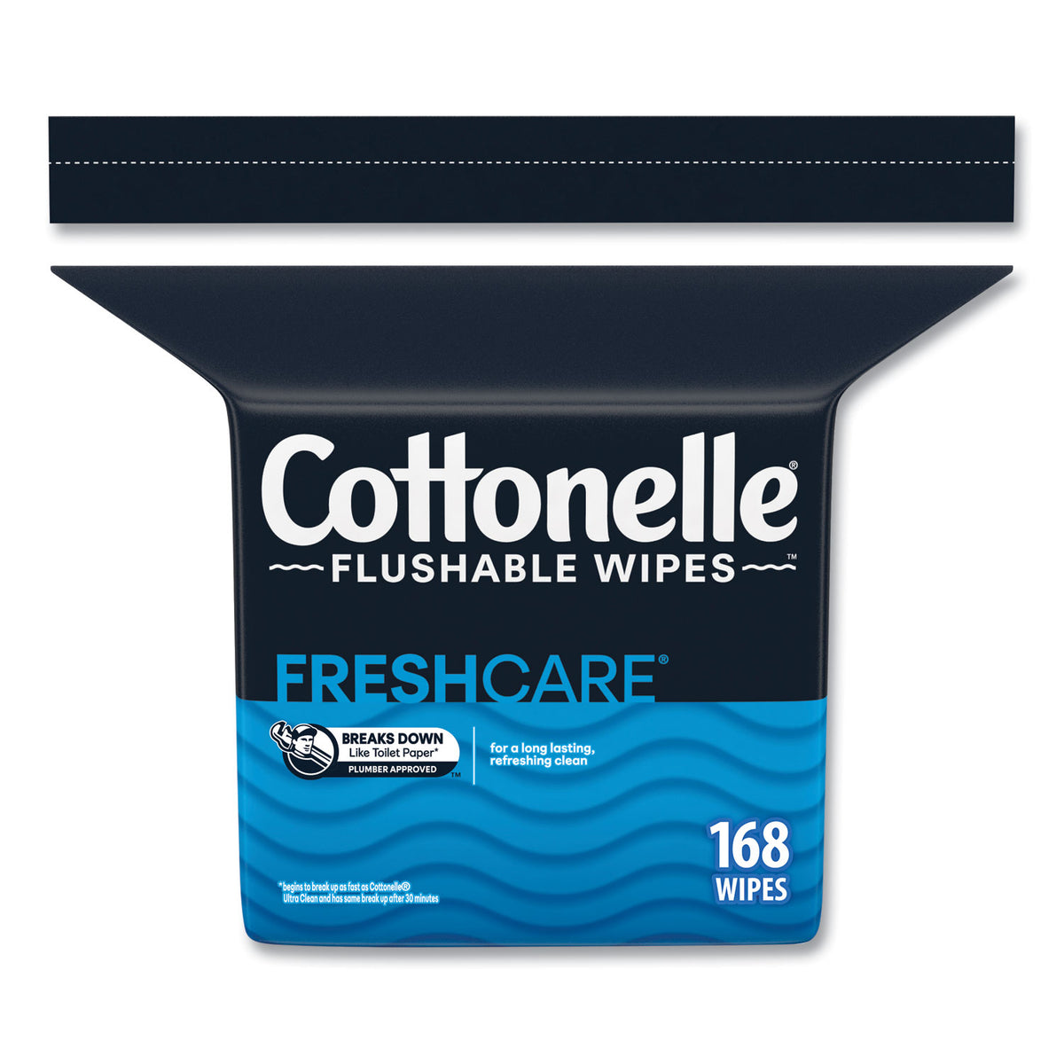 Cottonelle Fresh Care Flushable Cleansing Cloths, 1-Ply, 5 x 7.25, White, 168/Pack (KCC10358EA)
