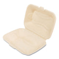 Boardwalk Bagasse PFAS-Free Food Containers, Hoagie/Hinged Lid, 1-Compartment, 6 x 3 x 9, Tan, Bamboo/Sugarcane, 250/Carton (BWKHINGE96NPFA)