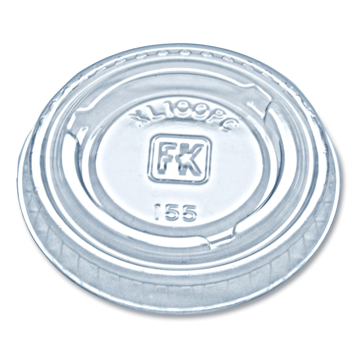 Fabri-Kal Portion Cup Lids, Fits 0.75 oz to 1 oz Portion Cups, Clear, 2,500/Carton (FABXL100PC)