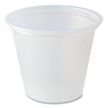 Fabri-Kal Portion Cups, 1 oz, Translucent, 250/Sleeve, 10 Sleeve/Carton (FABPC100)