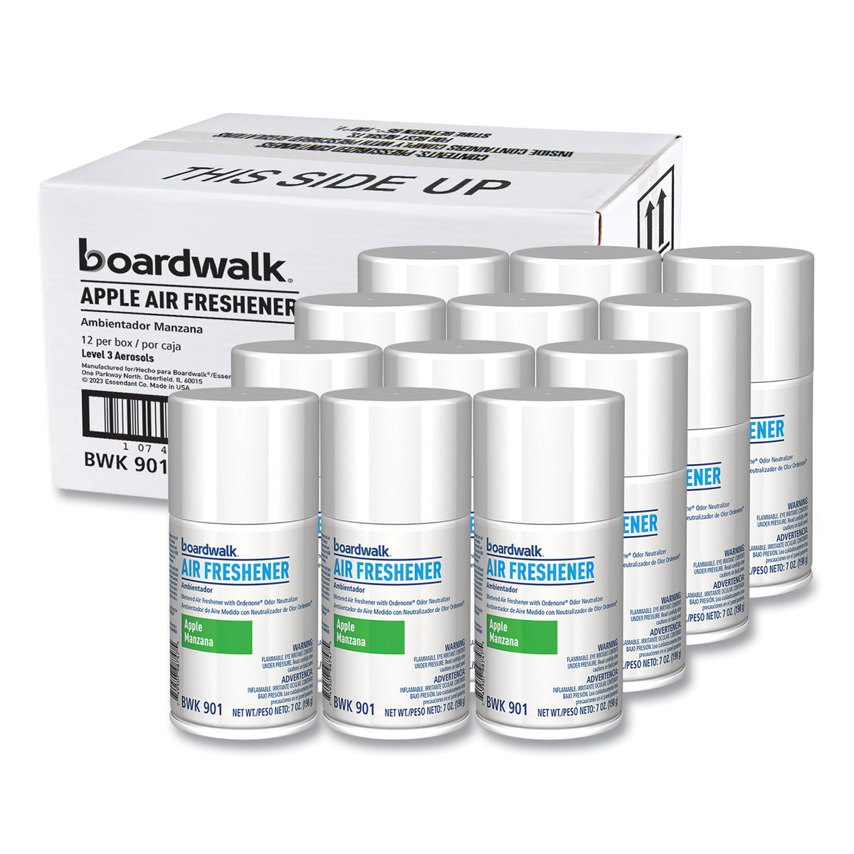 Boardwalk Metered Air Freshener Refill, Apple Harvest, 7 oz Aerosol Spray, 12/Carton (BWK901)
