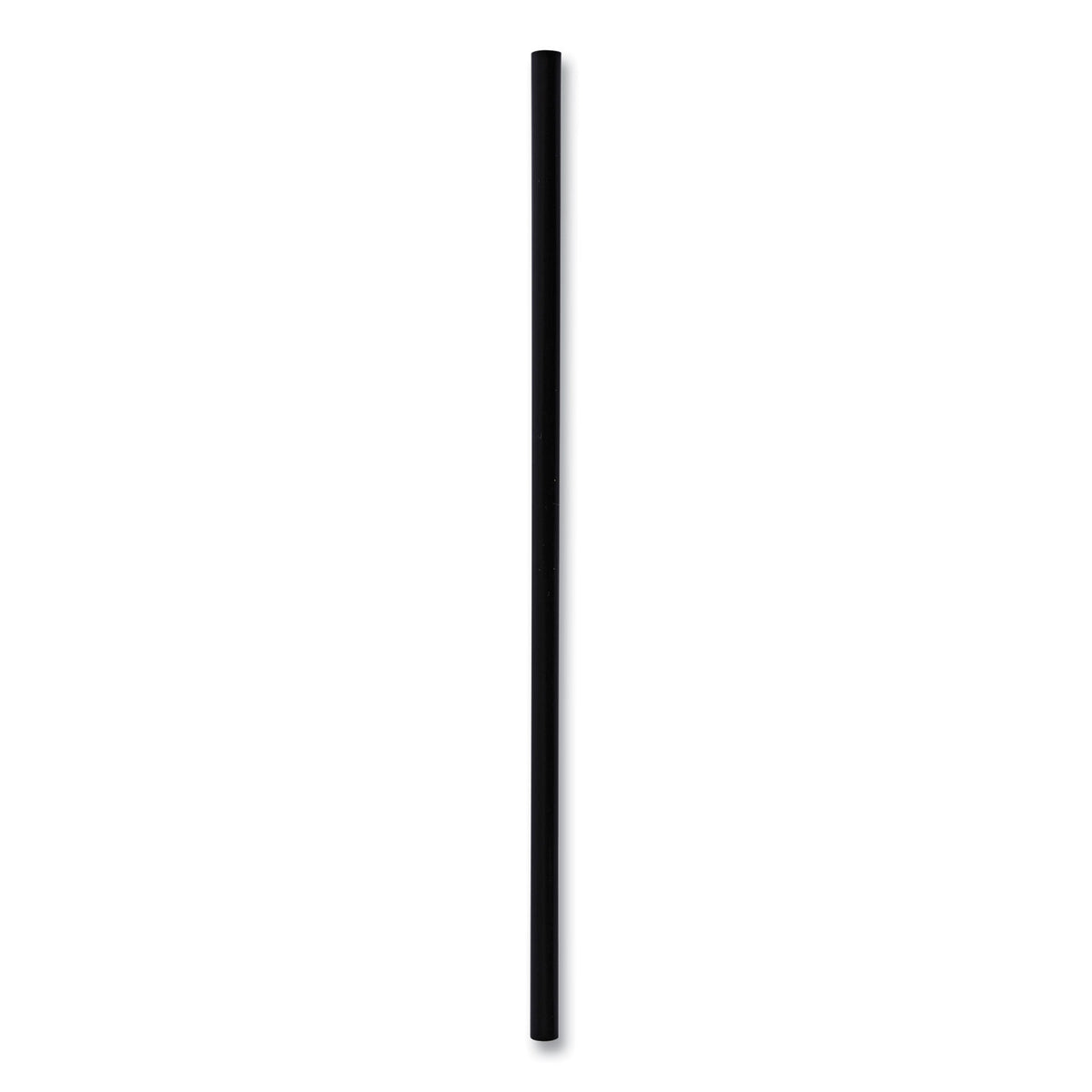Boardwalk Wrapped Jumbo Straws, 7.75", Polypropylene, Black, 250/Pack, 50 Packs/Carton (BWKJSTW775B)