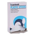 Boardwalk Mediumweight Polystyrene Cutlery, Teaspoon, White, 100/Box (BWKSPOONMWPSBX)