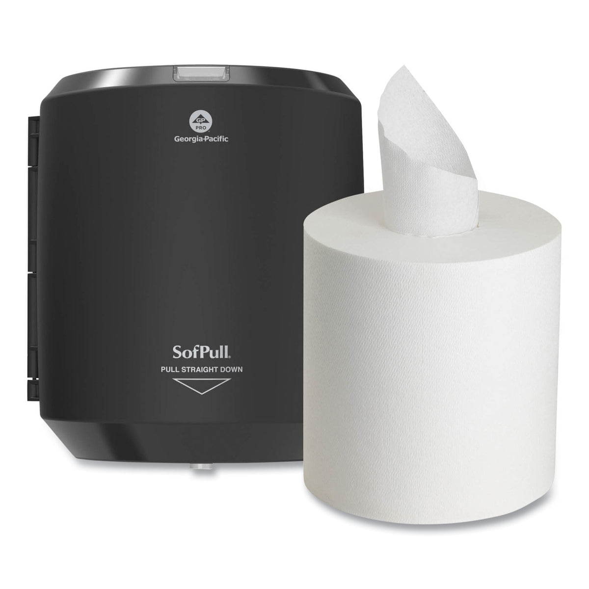 Georgia Pacific Professional SofPull CenterPull Hand Towel Dispenser, 9.63 x 8.88 x 10.94, Black (GPC58204B)