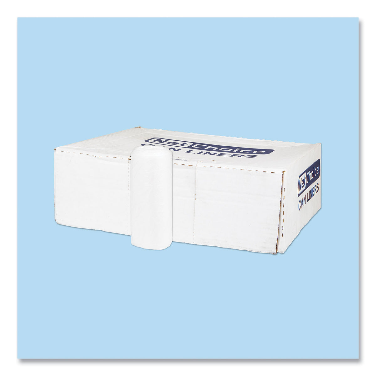 Inteplast Group High-Density Commercial Can Liners, 45 gal, 12 mic, 40" x 48", Clear, Interleaved Roll, 25 Bags/Roll, 10 Rolls/Carton (IBSS404812N)