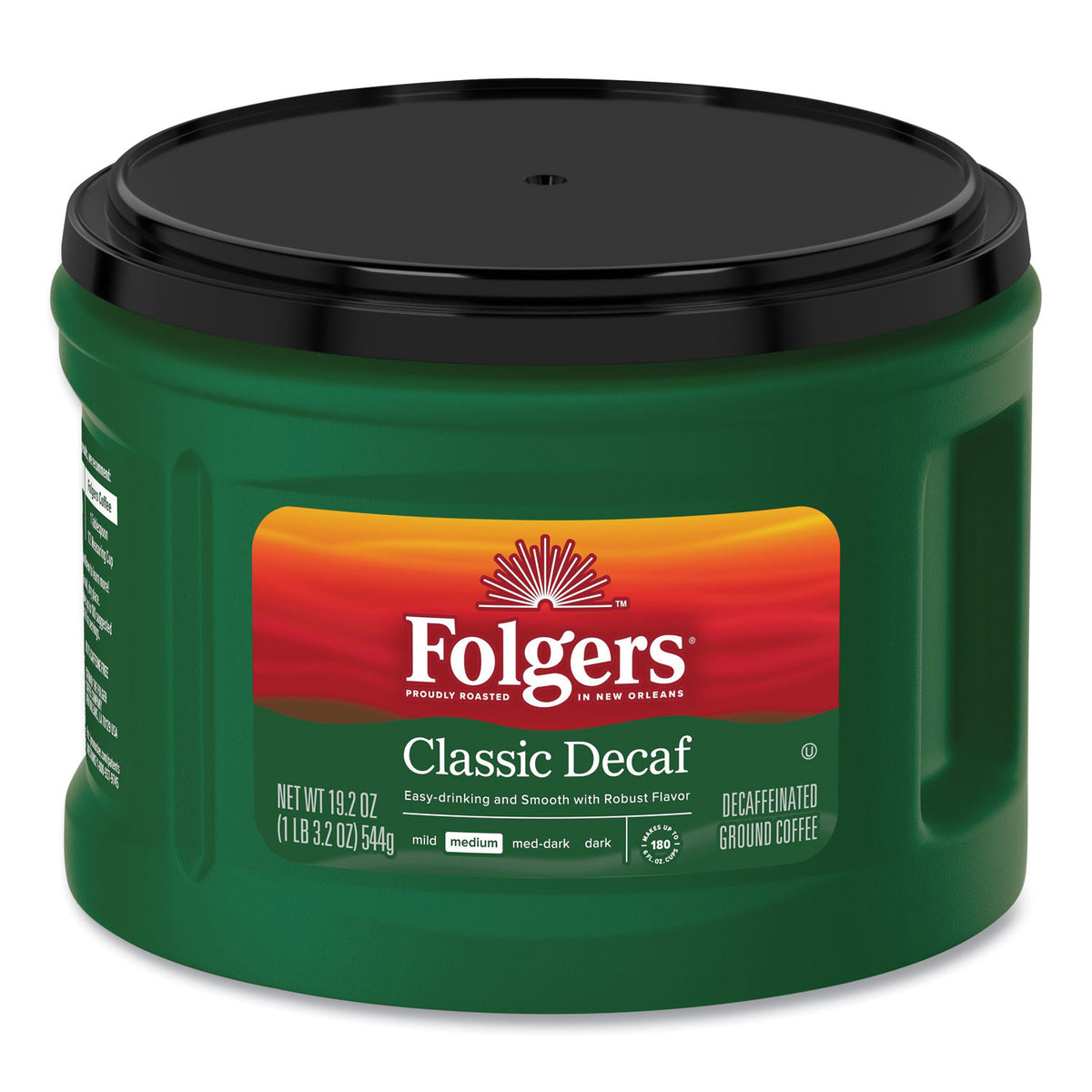 Folgers Coffee, Classic Roast Decaffeinated, Ground, 19.2 oz Can (FOL00374EA)