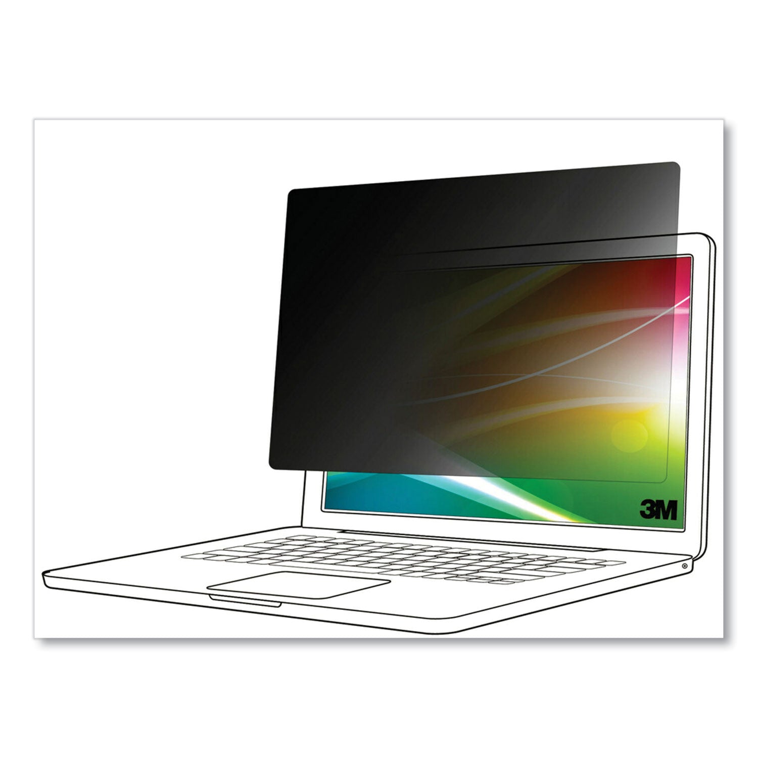 3M Bright Screen Privacy Filter for 15:6" Full Screen Widescreen, Fits Laptop/2-in-1, 16:9 Aspect Ratio (MMMBP156W9E)