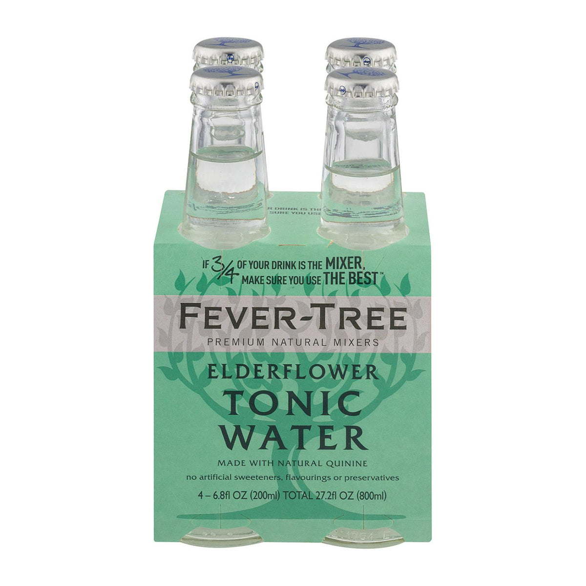 Fever - Tree Elderflower Tonic Water - Tonic Water - Case of 6 - 6.8 FL oz.