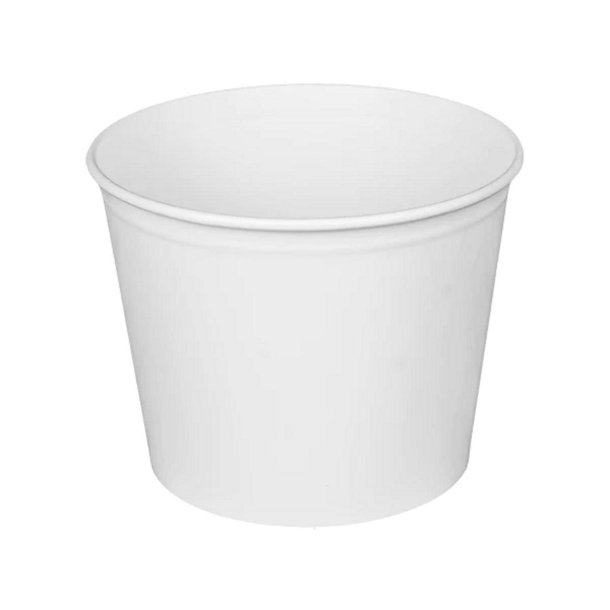Karat Food Bucket, 85 oz, 7.36" Dia x 6"h, White, Paper, 180/Carton (KRTCFB85W)
