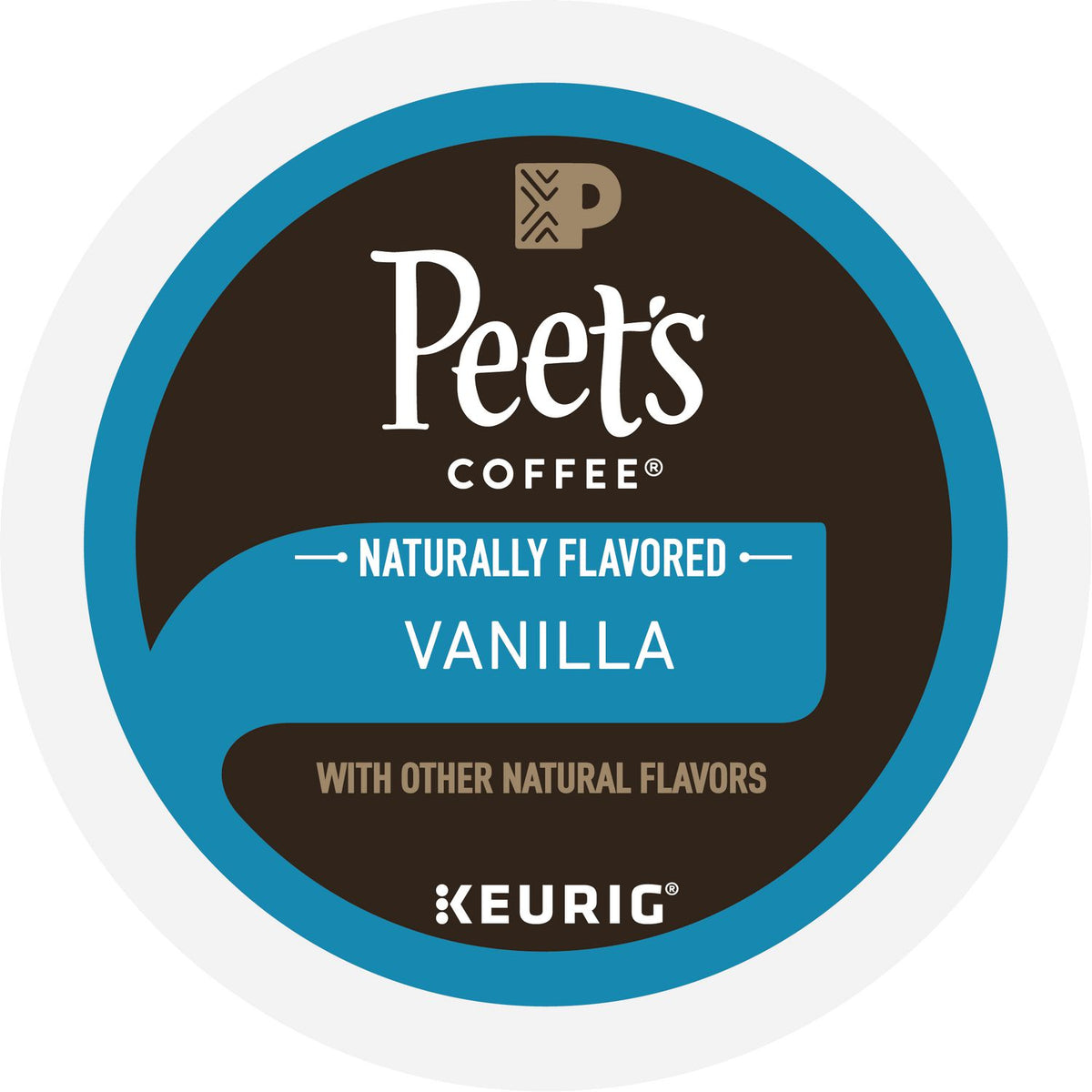 Peet's Coffee Vanilla K-Cups, 0.33 oz K-Cup, 22/Box (GMT2708)
