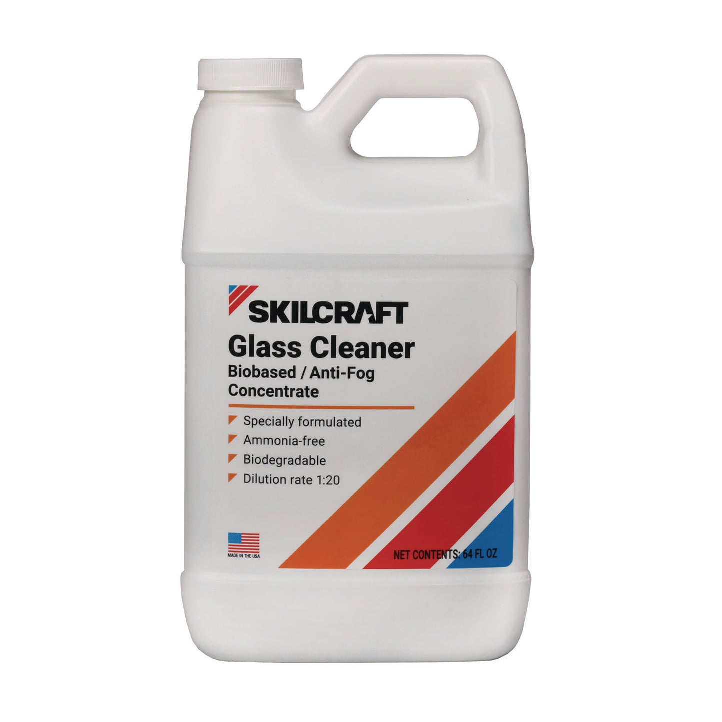 AbilityOne 7930016909999, SKILCRAFT Biobased Glass Cleaner Concentrate, 0.5 gal Bottle, 6/Pack