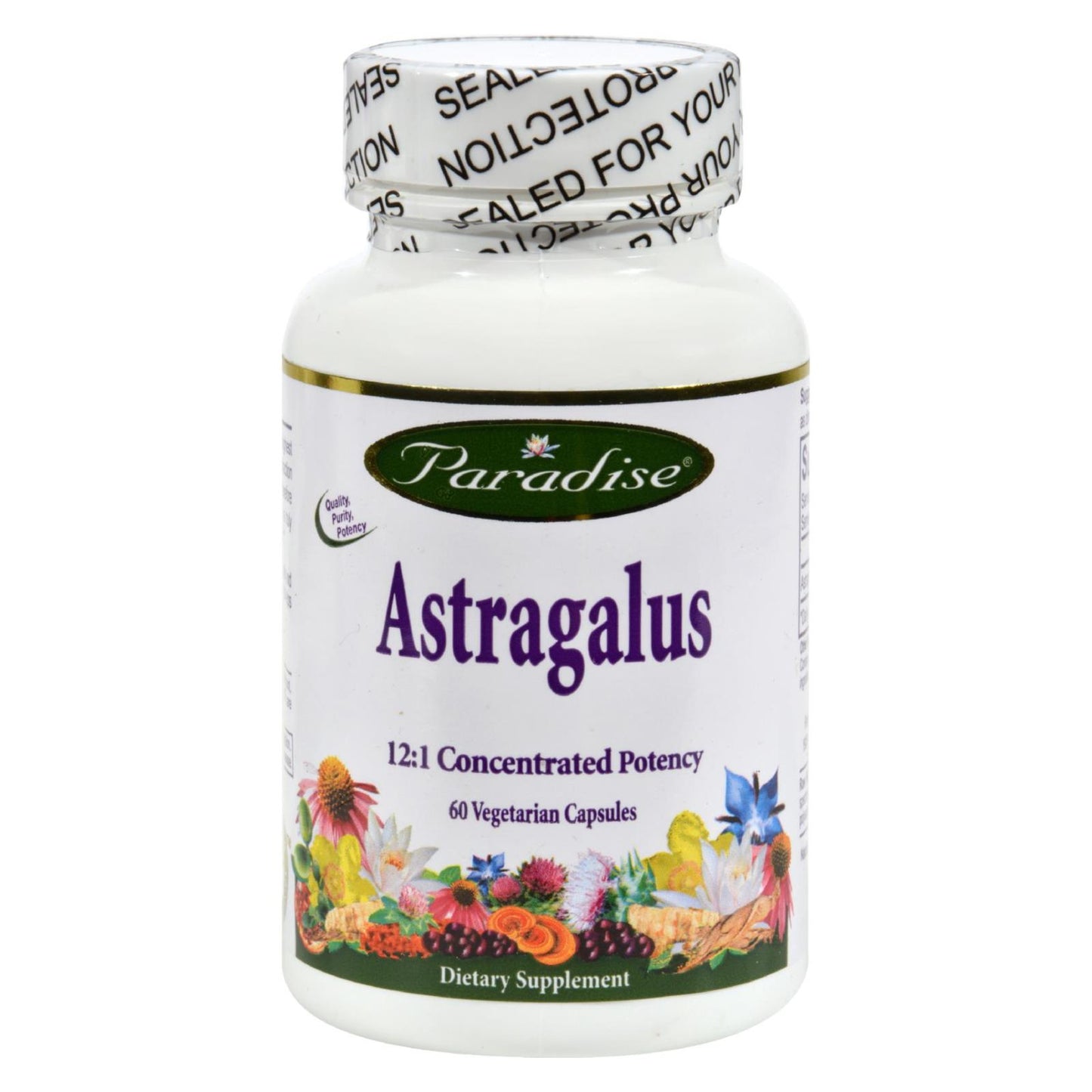 Paradise Herbs Astragalus - 60 Vegetarian Capsules