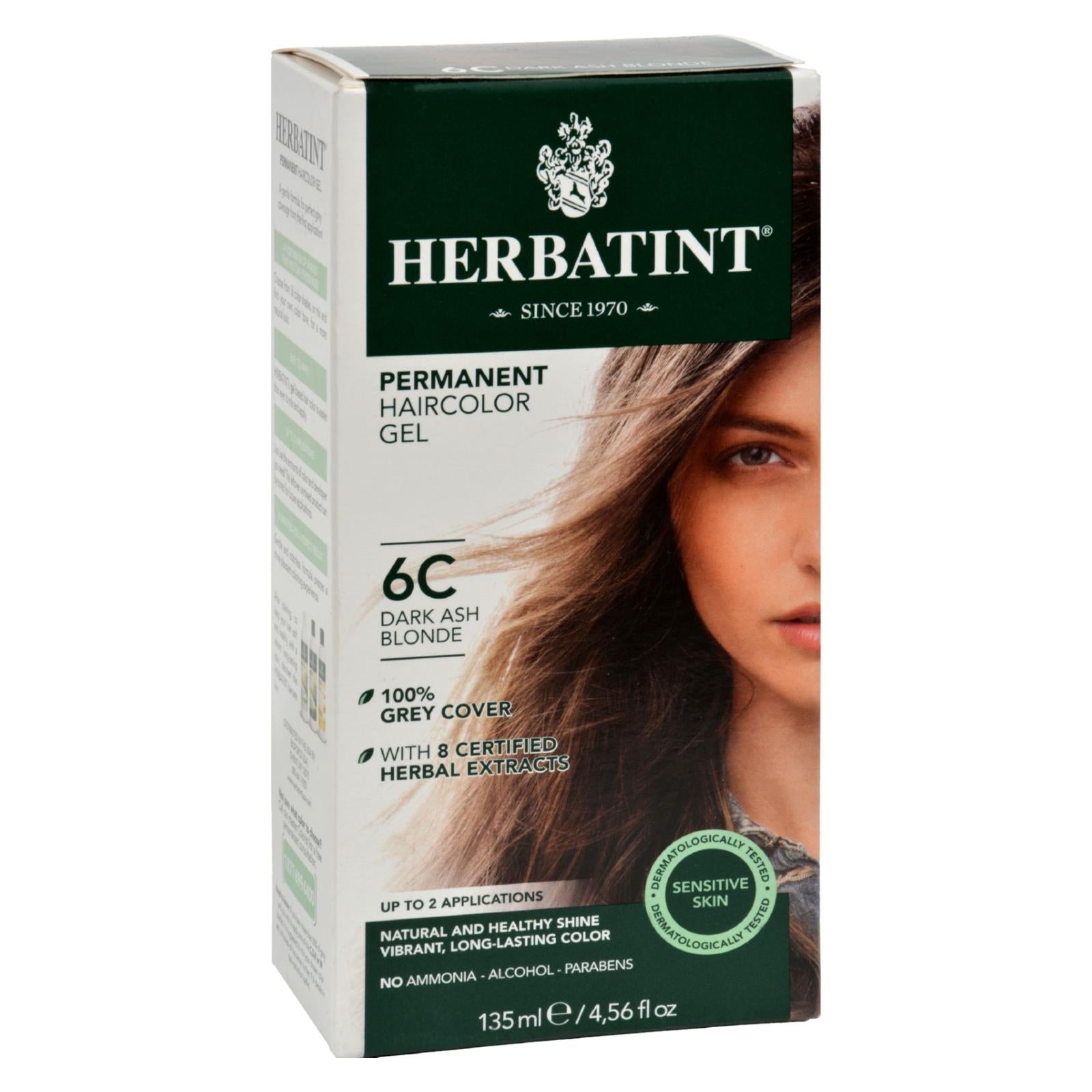 Herbatint Permanent Herbal Haircolour Gel 6c Dark Ash Blonde - 135 Ml